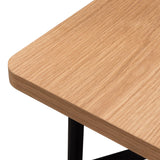 Natural Wooden Bench - Black Legs