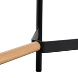 Natural Wooden Bench - Black Legs