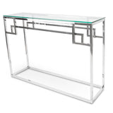 Stainless Steel Base Console Glass Table