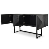 Reclaimed Pine Side Cabinet - Black