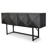 Reclaimed Pine Side Cabinet - Black