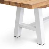 Outdoor Bench - White Legs