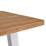 Outdoor 2.5m Dining Table With White Base