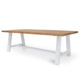 Outdoor 2.5m Dining Table With White Base