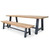 Outdoor Bench - Black Legs