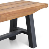 Outdoor Bench - Black Legs