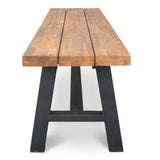 Outdoor Bench - Black Legs