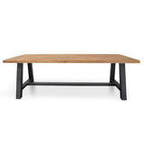 Outdoor 2.5m Dining Table With Black Base