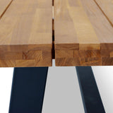 Outdoor 2.5m Dining Table With Black Base