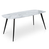 White top 1.8m Marble Dining Table