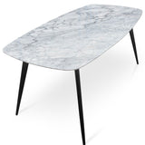 White top 1.8m Marble Dining Table