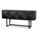 Reclaimed Pine Side Cabinet - Black