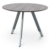 Round Office Meeting Table in Walnut