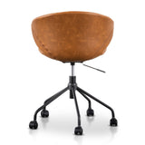 Tan Office Chair with Black Base
