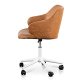 Tan Office Chair with White Base