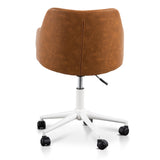 Tan Office Chair with White Base