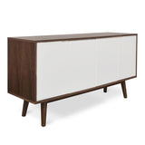 Scandinavian Sideboard Buffet Unit - Walnut